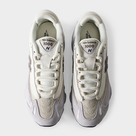 New Balance Cream and Gray Athletic Shoes - Picture 2 of 10